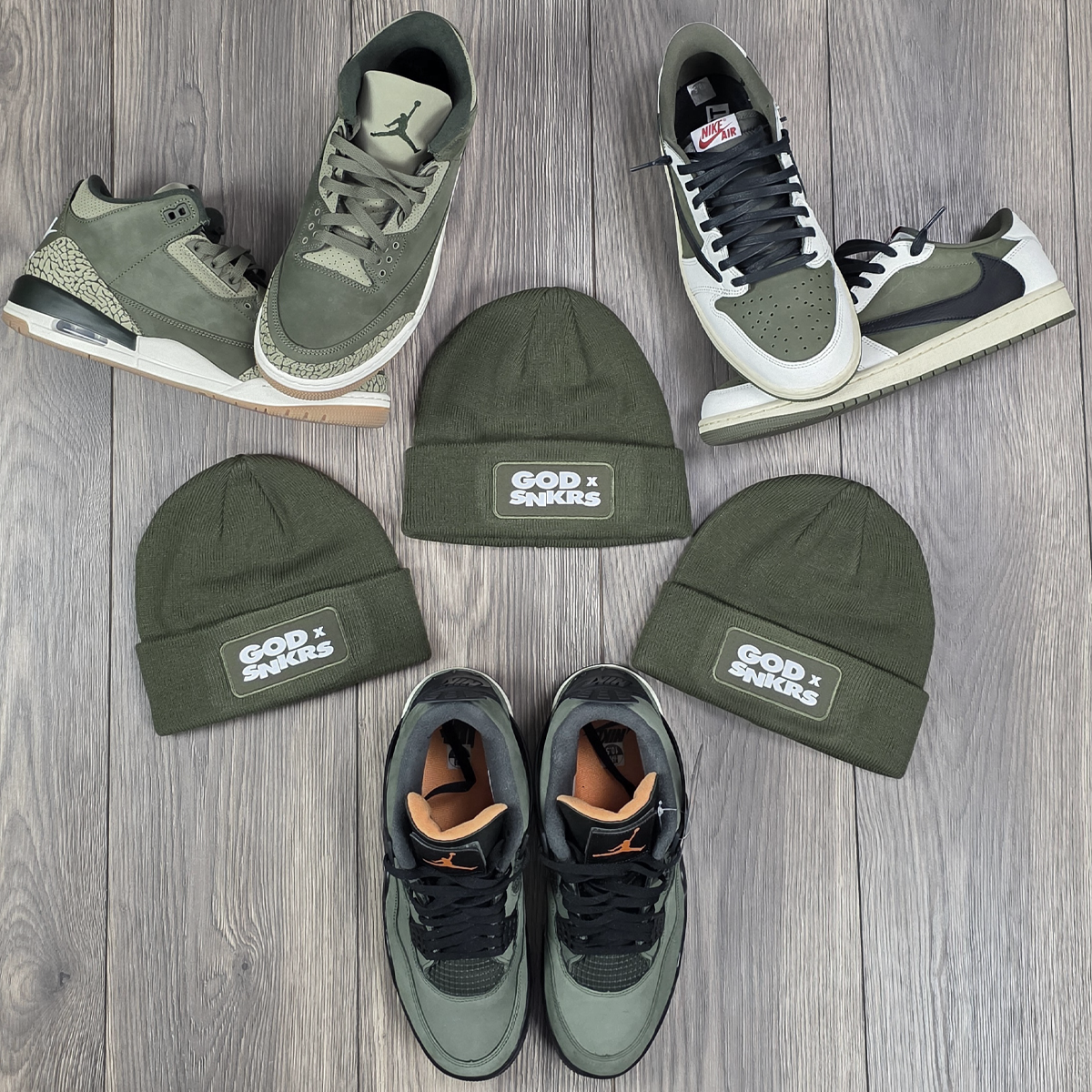 GOD x SNKRS Army of God Green Beanie
