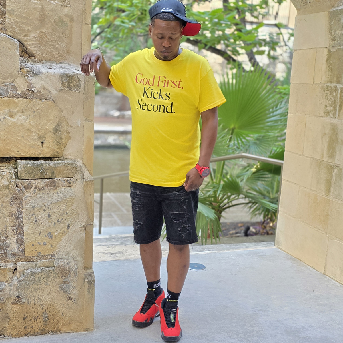 GOD x SNKRS God First. Sneakers Second. Fueled by Faith - Yellow Ferrari