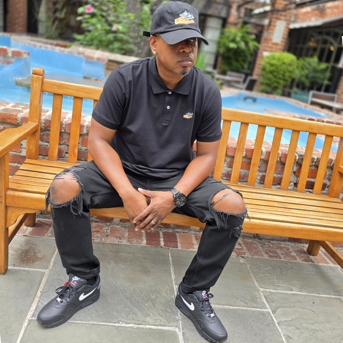 GOD x SNKRS Premium Stretch Classic Fit Polo - Classic Black