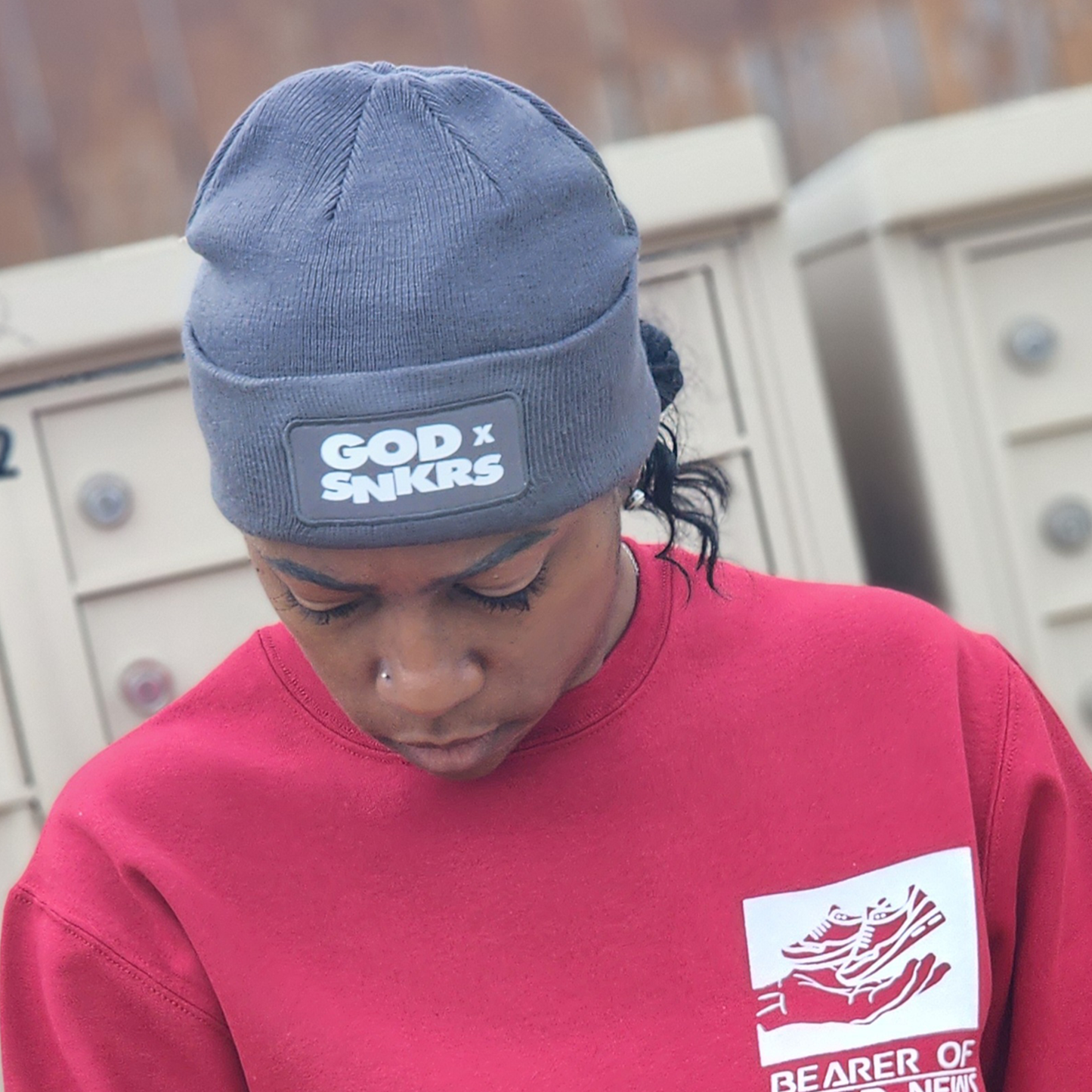 GOD x SNKRS Smoke in the Temple Smoke Grey Beanie