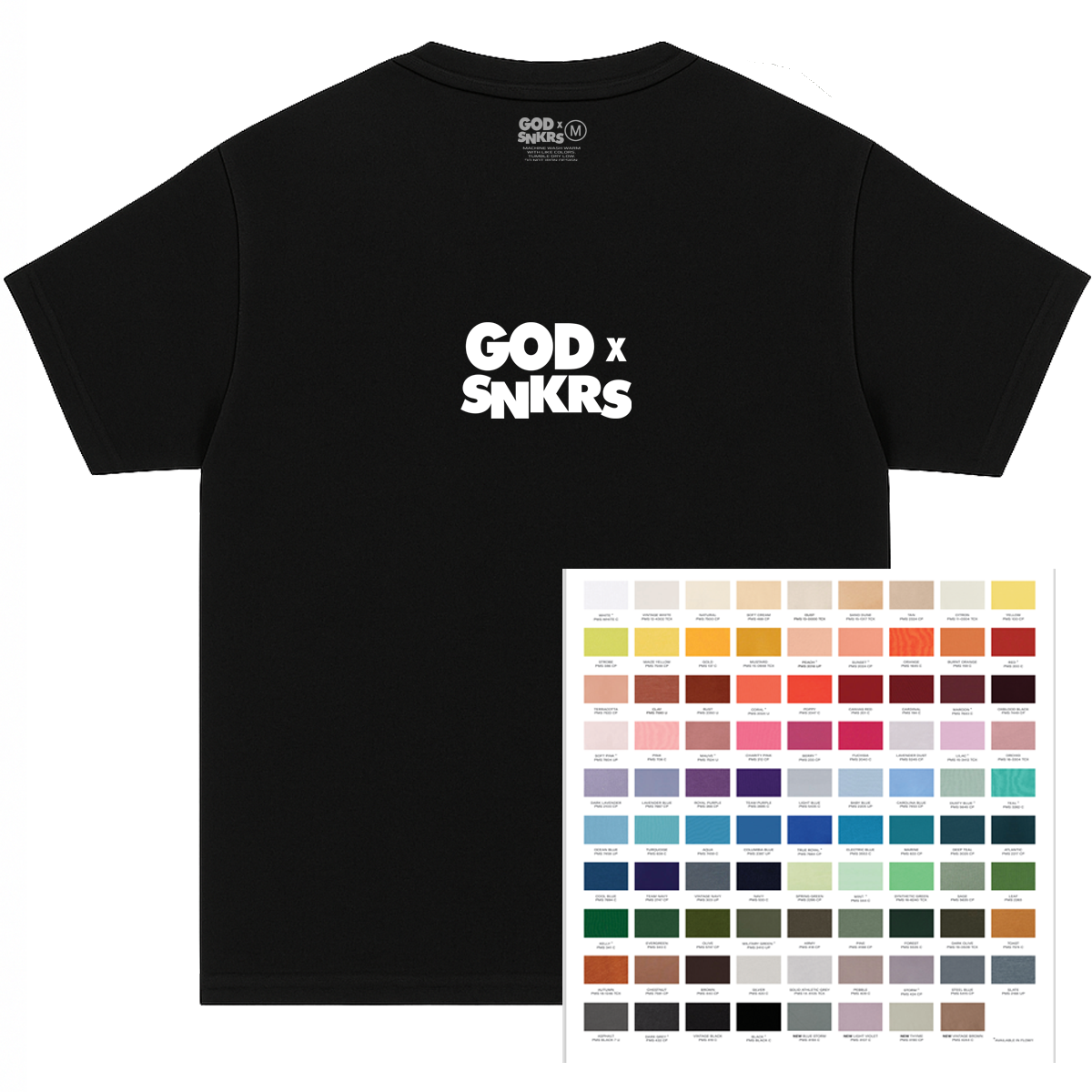 ***Limited Edition Semi-Custom Tees - GOD x SNKRS (OG) Small Centered