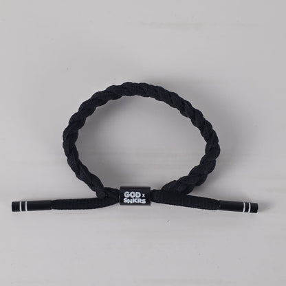 GOD x SNKRS Laced in His Image Shoelace Wristband - Black