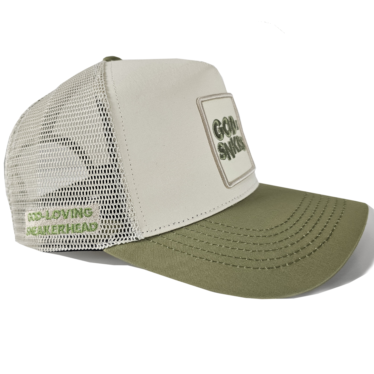 GOD x SNKRS Olive Leaf Trucker Cap