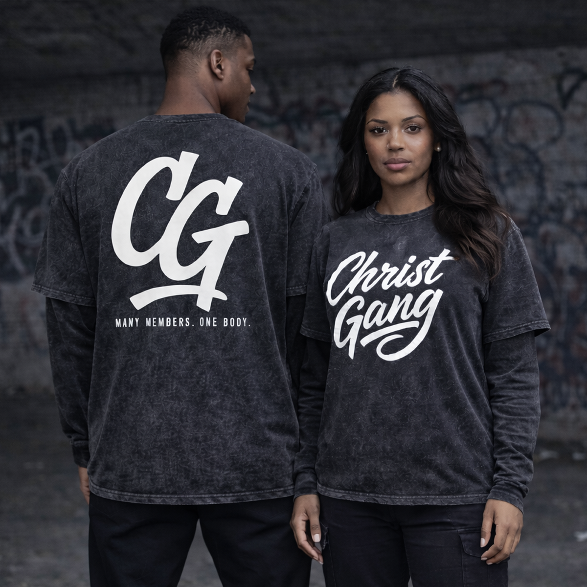 Christ Gang Stacked Acid Tee