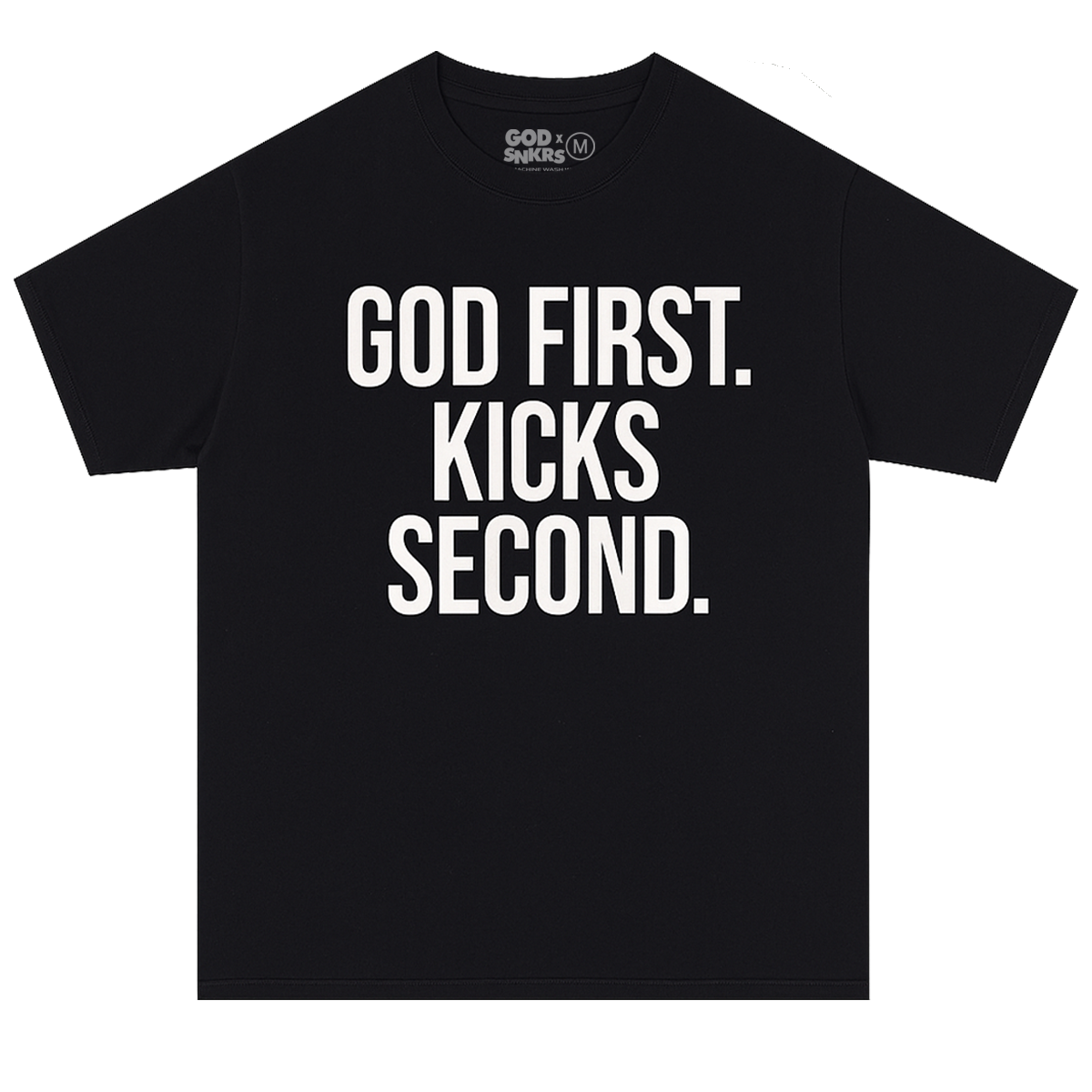 GOD x SNKRS - GOD FIRST. KICKS SECOND. Heavyweight Tee