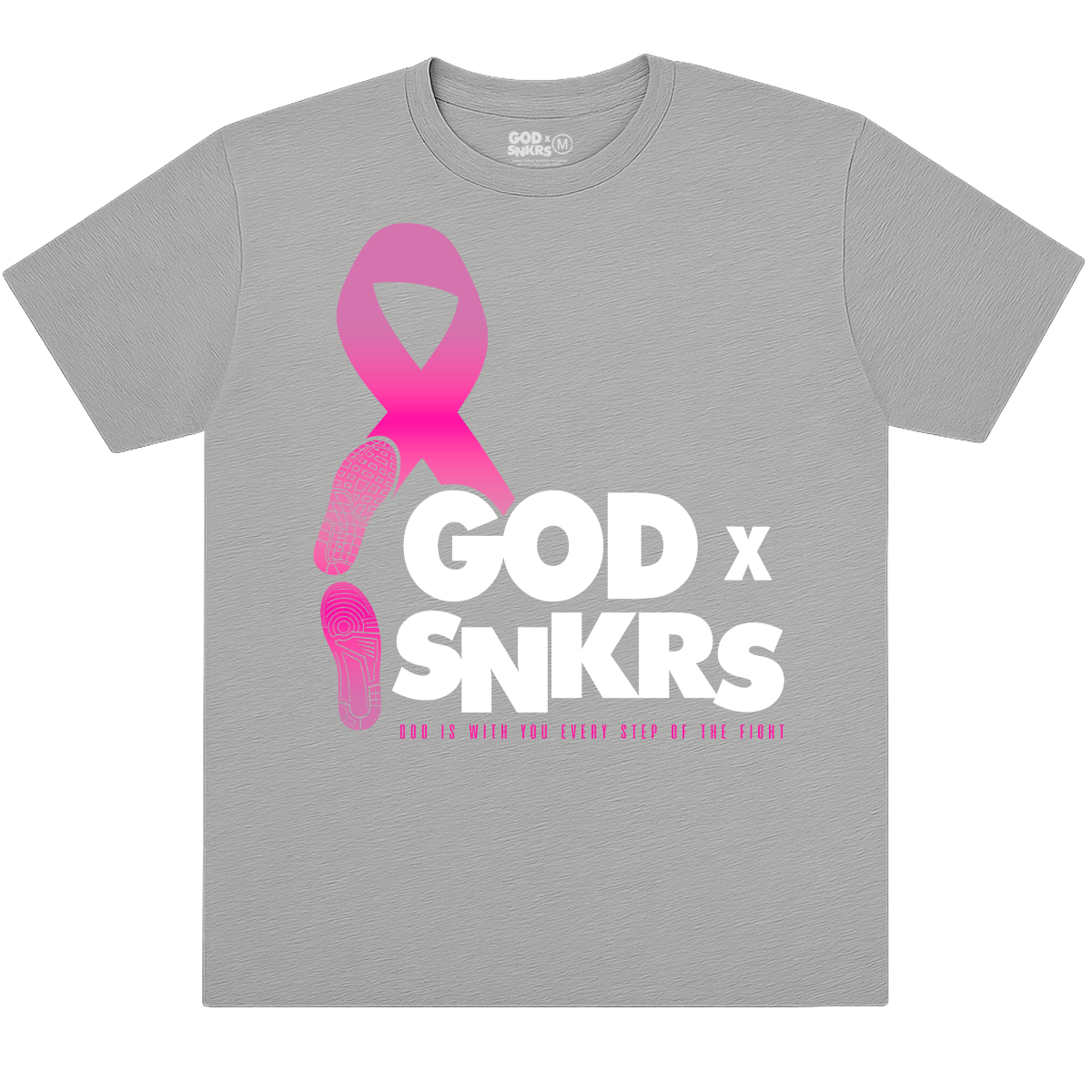 GOD x SNKRS 2025 Every Step of the Fight Breast Cancer Awareness Tee