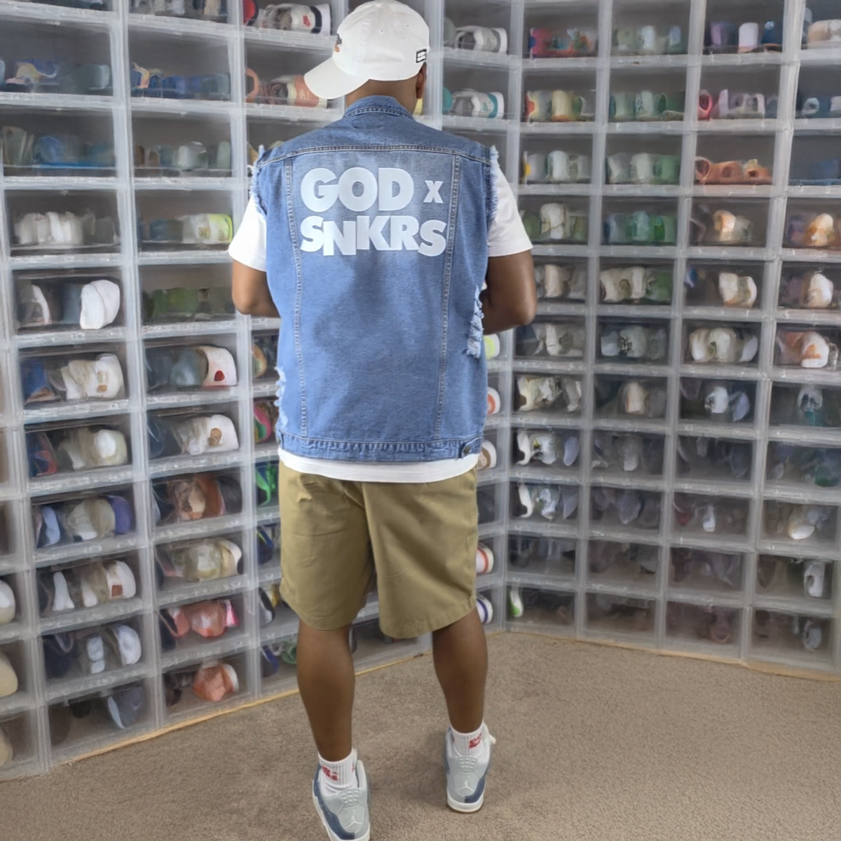 GOD x SNKRS Armor of Faith Denim Vest