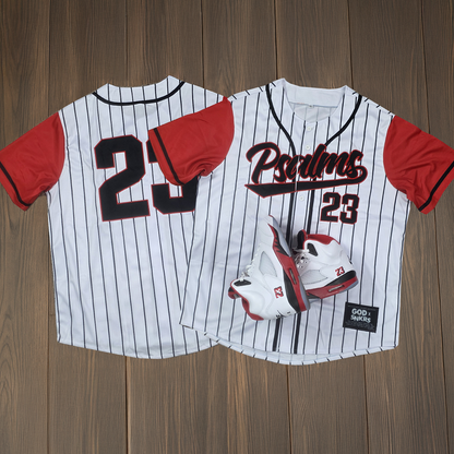 GOD x SNKRS Fire Red Psalms 23 Jersey