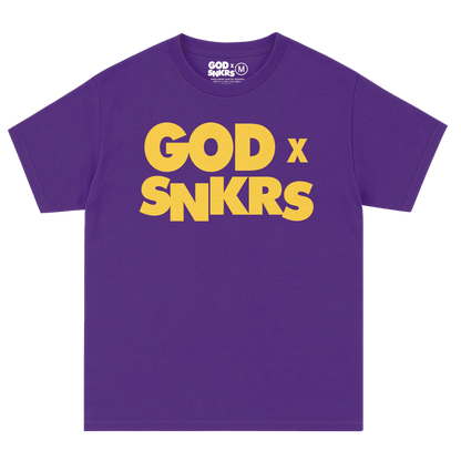 GOD x SNKRS Royal Honor Purple & Gold Tee