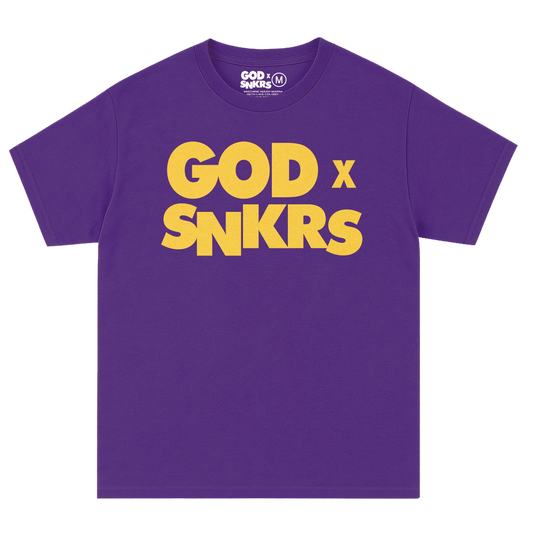 GOD x SNKRS Royal Honor Purple & Gold Tee