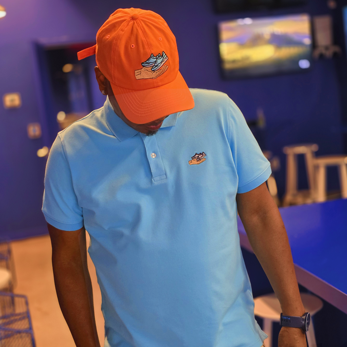 GOD x SNKRS Premium Stretch Classic Fit Polo - Ocean Breeze