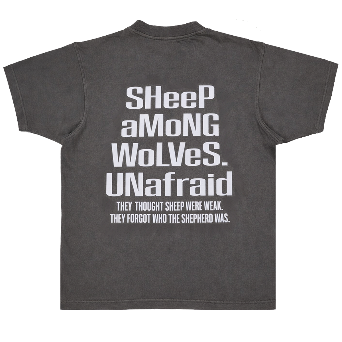 GOD x SNKRS GOT HIM UNafraid Wolf Grey Super Heavyweight Tee