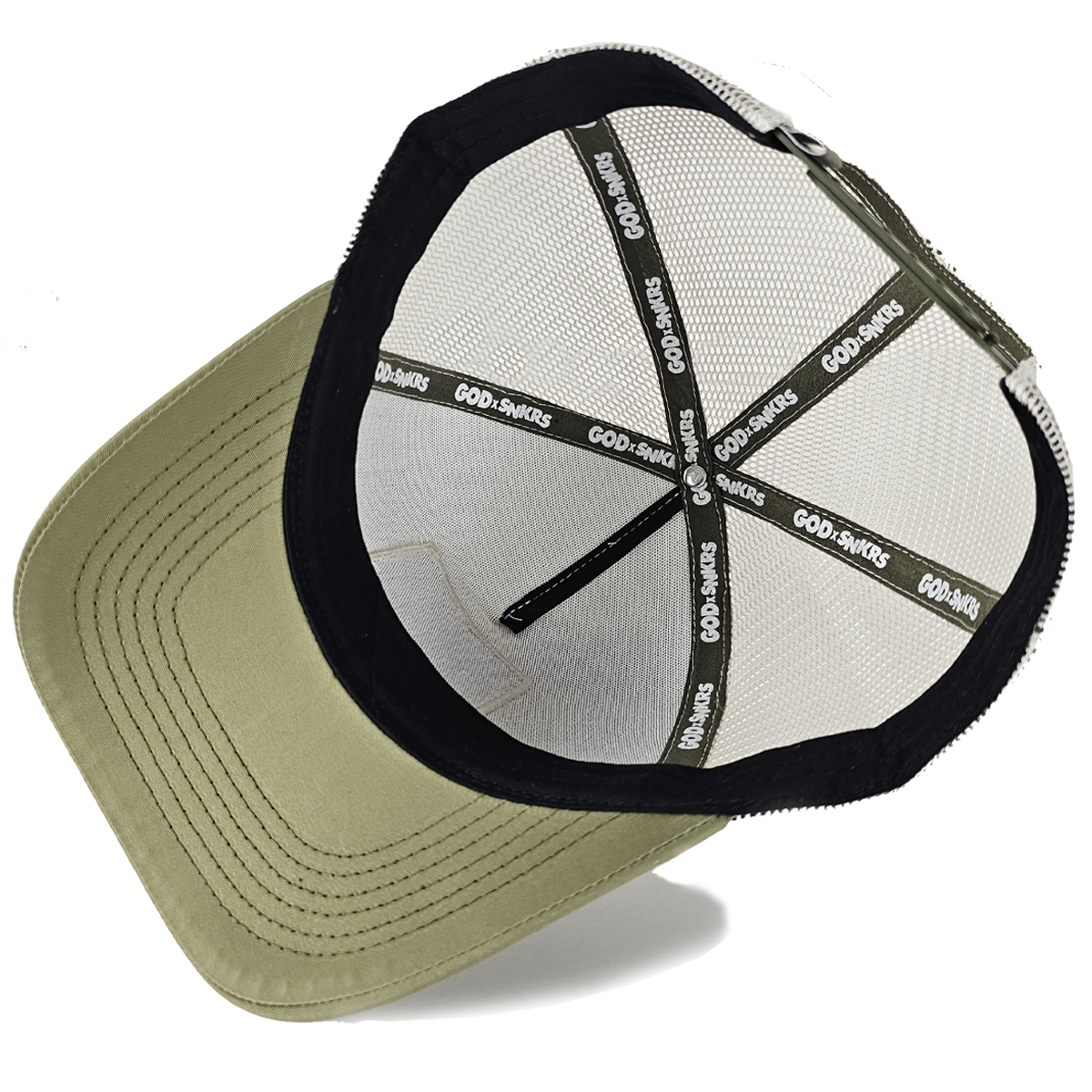 GOD x SNKRS Olive Leaf Trucker Cap