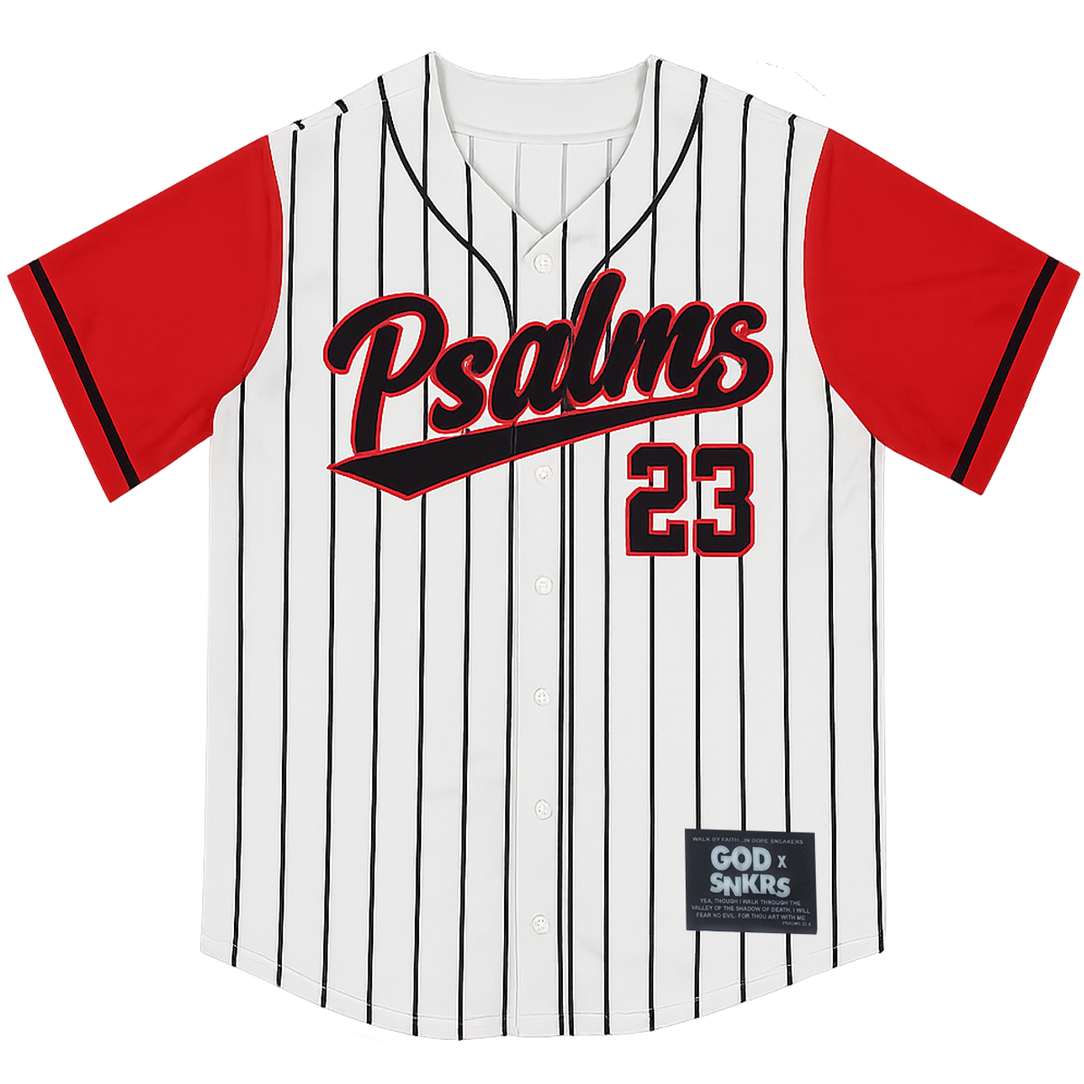 GOD x SNKRS Fire Red Psalms 23 Jersey