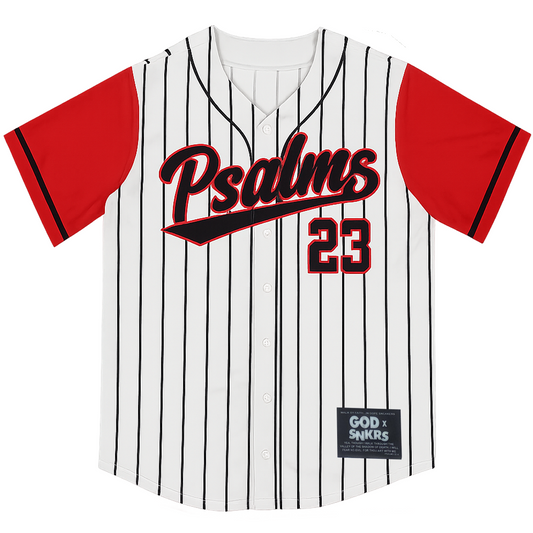 GOD x SNKRS Fire Red Psalms 23 Jersey