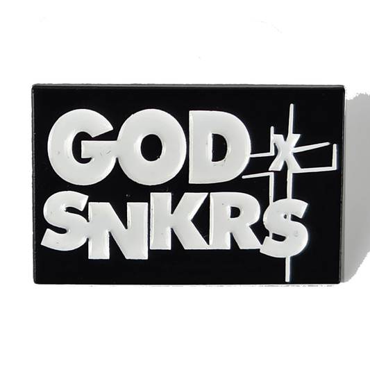 GOD x SNKRS Black Hat and Lapel Pin