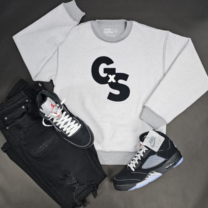 GOD x SNKRS Metallic Grey GxS Chenille Crewneck