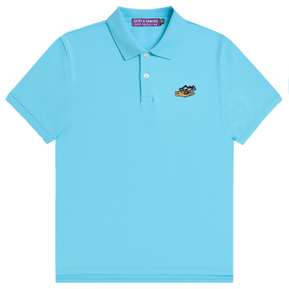 GOD x SNKRS Premium Stretch Classic Fit Polo - Ocean Breeze