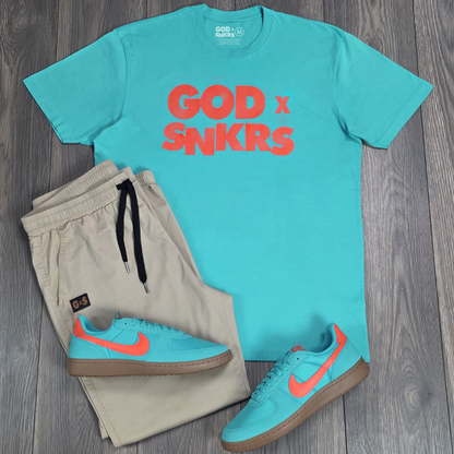 GOD x SNKRS OG Logo Tee & Sneaker Combo - Living Water
