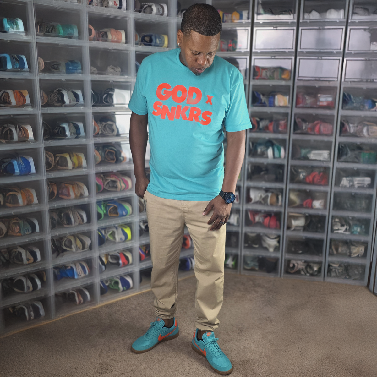 GOD x SNKRS OG Logo Tee & Sneaker Combo - Living Water