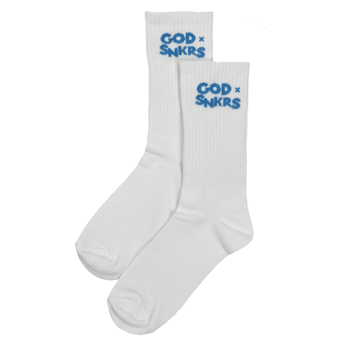 GOD x SNKRS White & Blue Firm Footing Socks