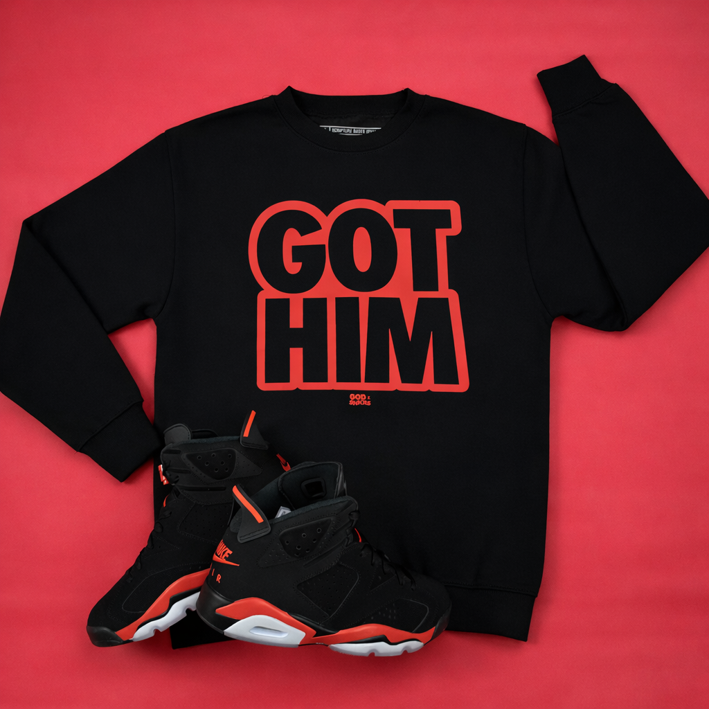 GOD x SNKRS GOT HIM Infrared Crewneck