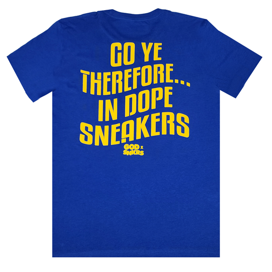 God-Loving Sneakerhead Go Ye Therefore - Blue and Gold
