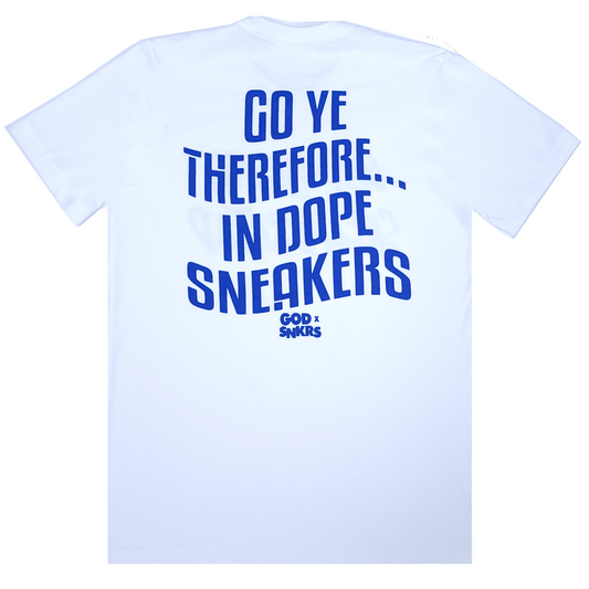 God-Loving Sneakerhead Go Ye Therefore - White and Blue