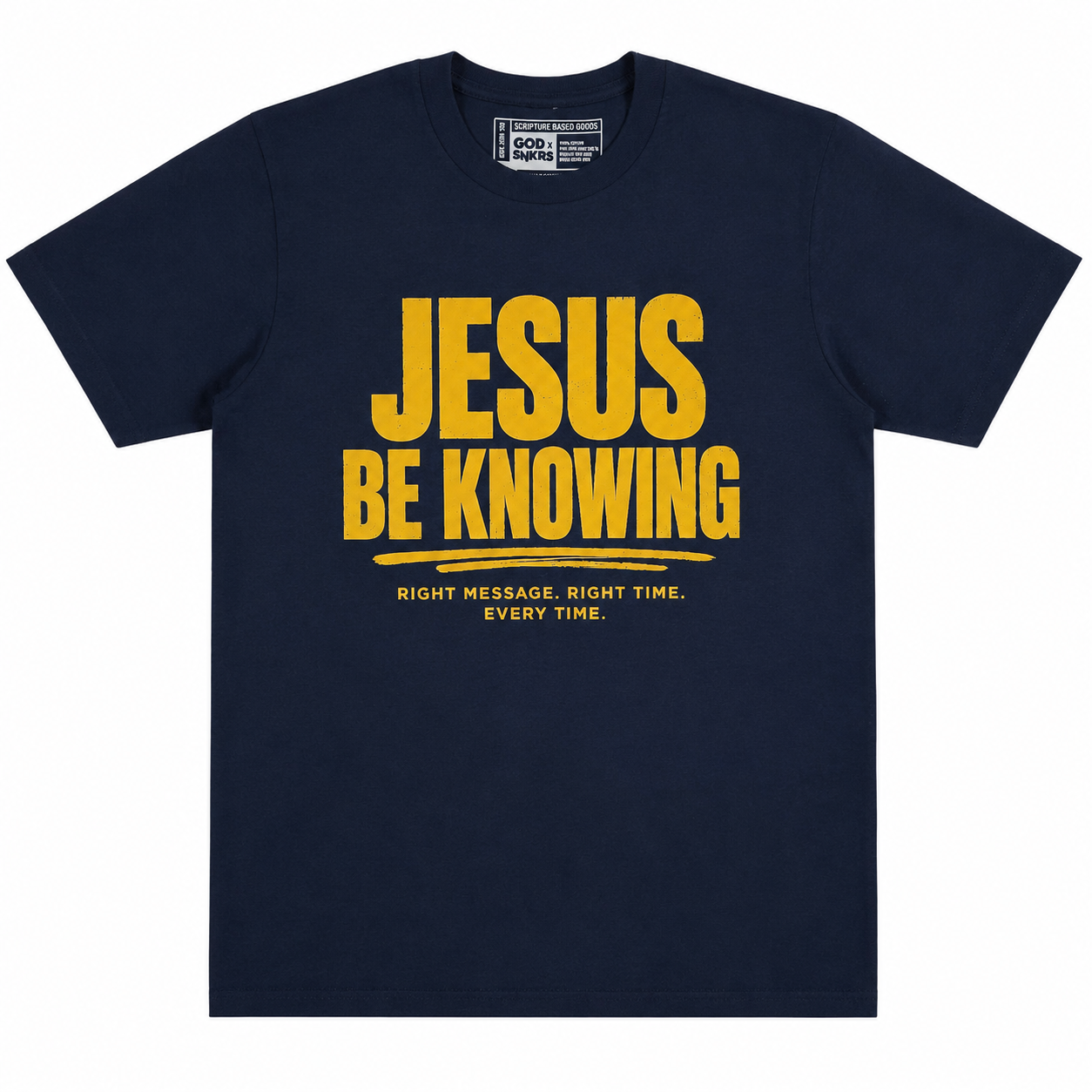 Jesus Be Knowing - Golden Navy