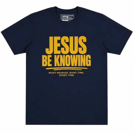 Jesus Be Knowing - Golden Navy