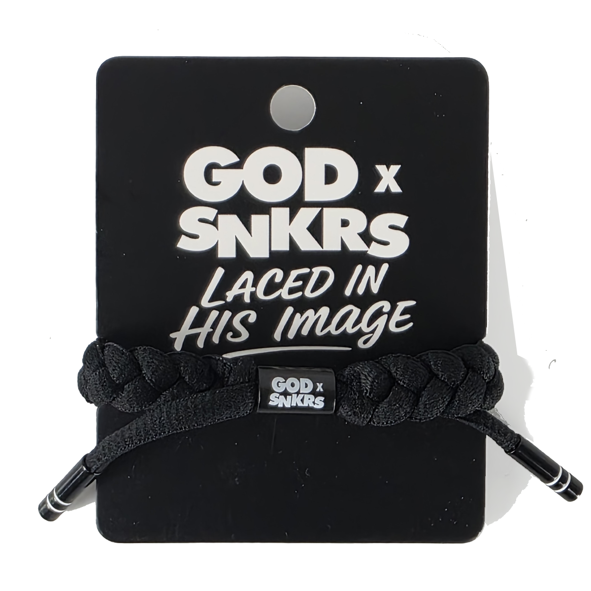 GOD x SNKRS Laced in His Image Shoelace Wristband - Black
