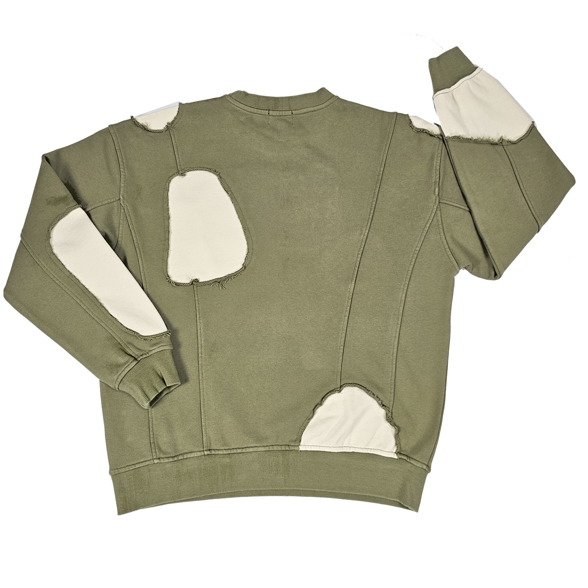 GOD x SNKRS Olive Leaf Distressed Sweater