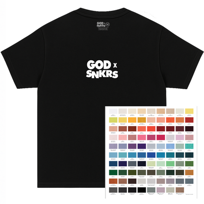 ***Limited Edition Semi-Custom Tees - GOD x SNKRS (OG) Small Centered