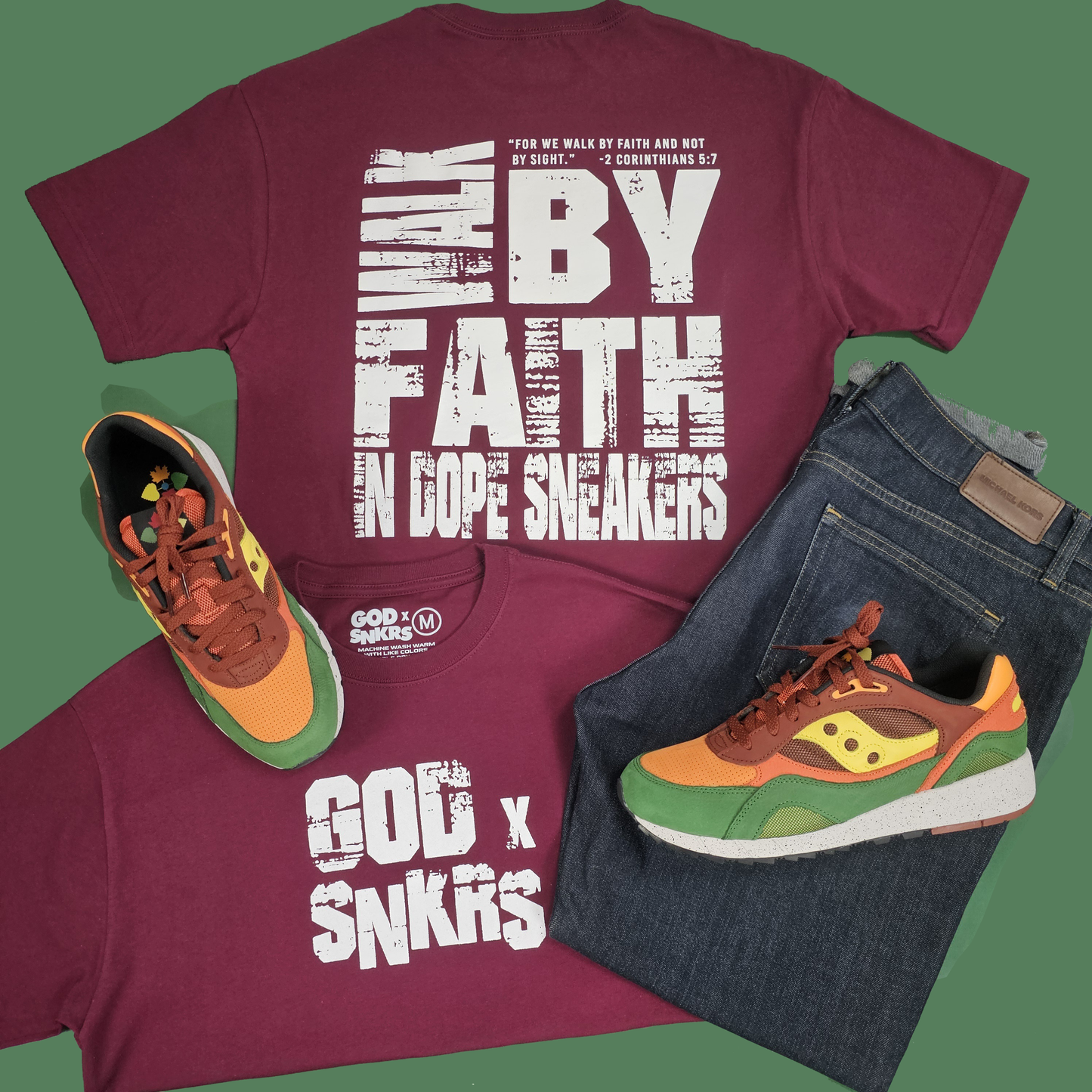 GOD x SNKRS Walk by Faith in Dope Sneakers - Maroon