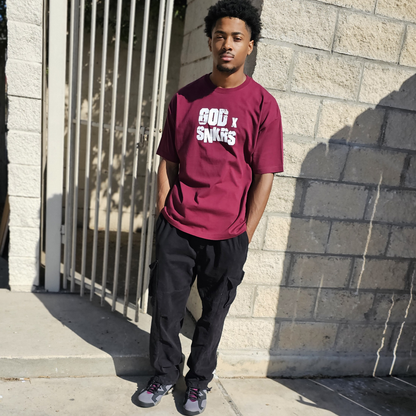 GOD x SNKRS Walk by Faith in Dope Sneakers - Maroon