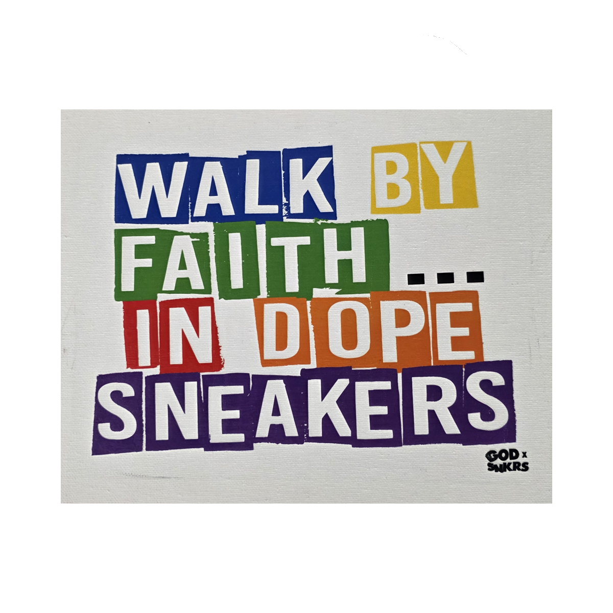 GOD x SNKRS 8 x 10 Canvas Wall Art