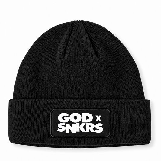 GOD x SNKRS Helmet of Salvation Black Beanie