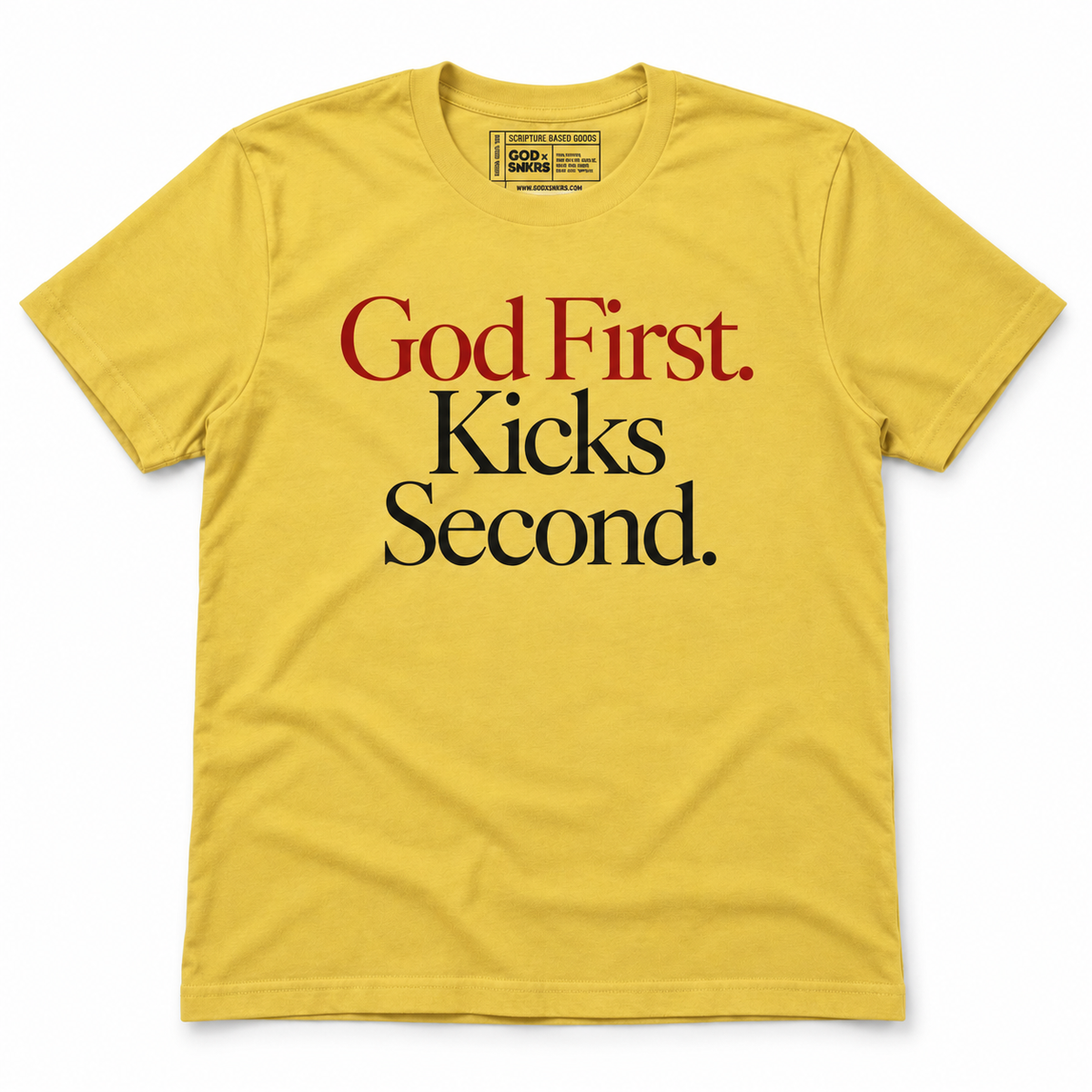 GOD x SNKRS God First. Kicks Second. Fueled by Faith - Yellow Ferrari