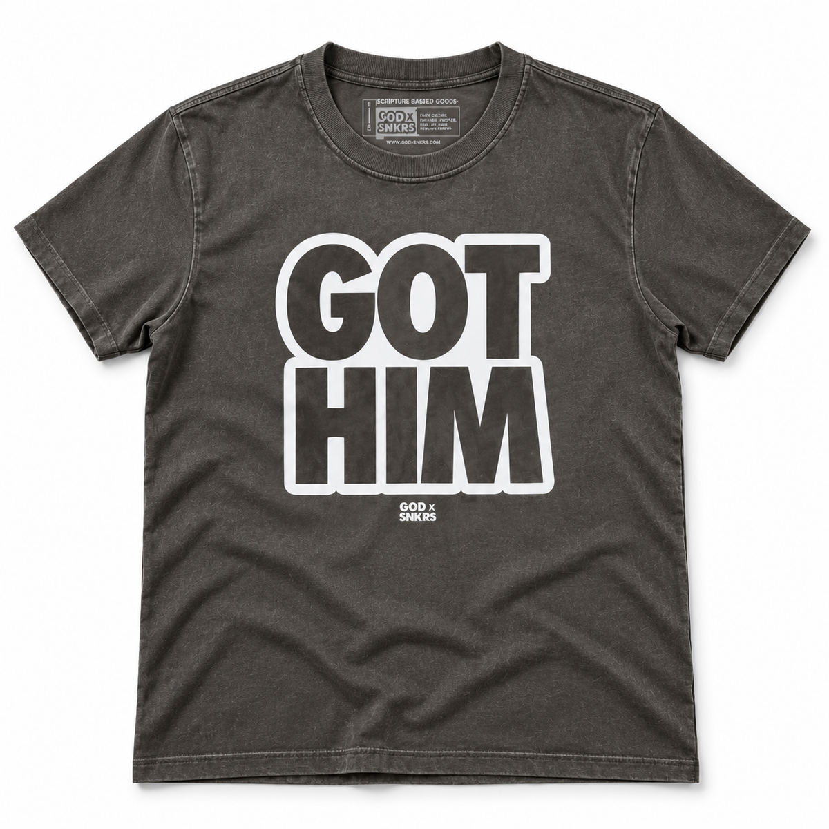GOD x SNKRS GOT HIM UNafraid Wolf Grey Super Heavyweight Tee