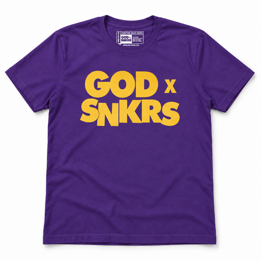 GOD x SNKRS Royal Honor Purple & Gold Tee