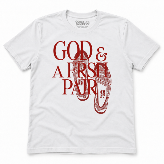 GOD x SNKRS GOD and a FRSH PAIR Brick x Brick Heavyweight Tee