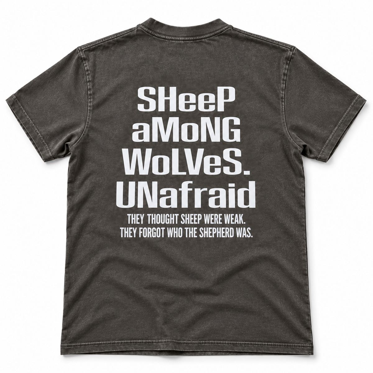 GOD x SNKRS GOT HIM UNafraid Wolf Grey Super Heavyweight Tee