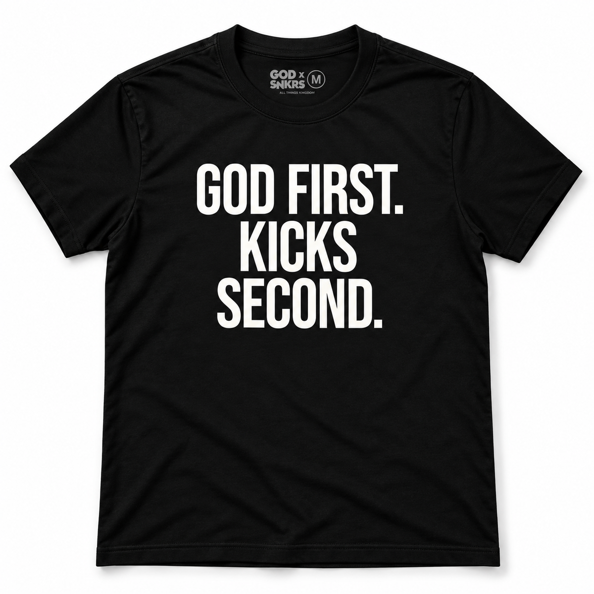 GOD x SNKRS - GOD FIRST. KICKS SECOND. Heavyweight Tee